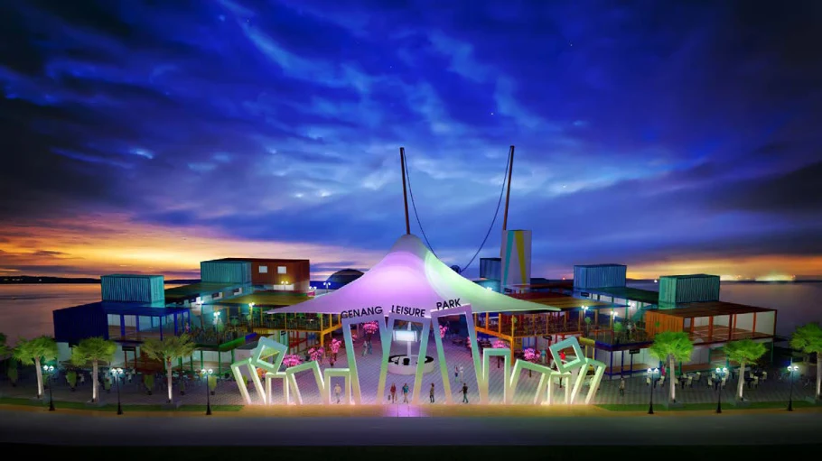 Night-time architectural concept for Cenang Leisure Park in Langkawi